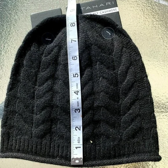 Tahari | Accessories | Nwt Tahari 0 Cashmere Black Beanie  display picture 1